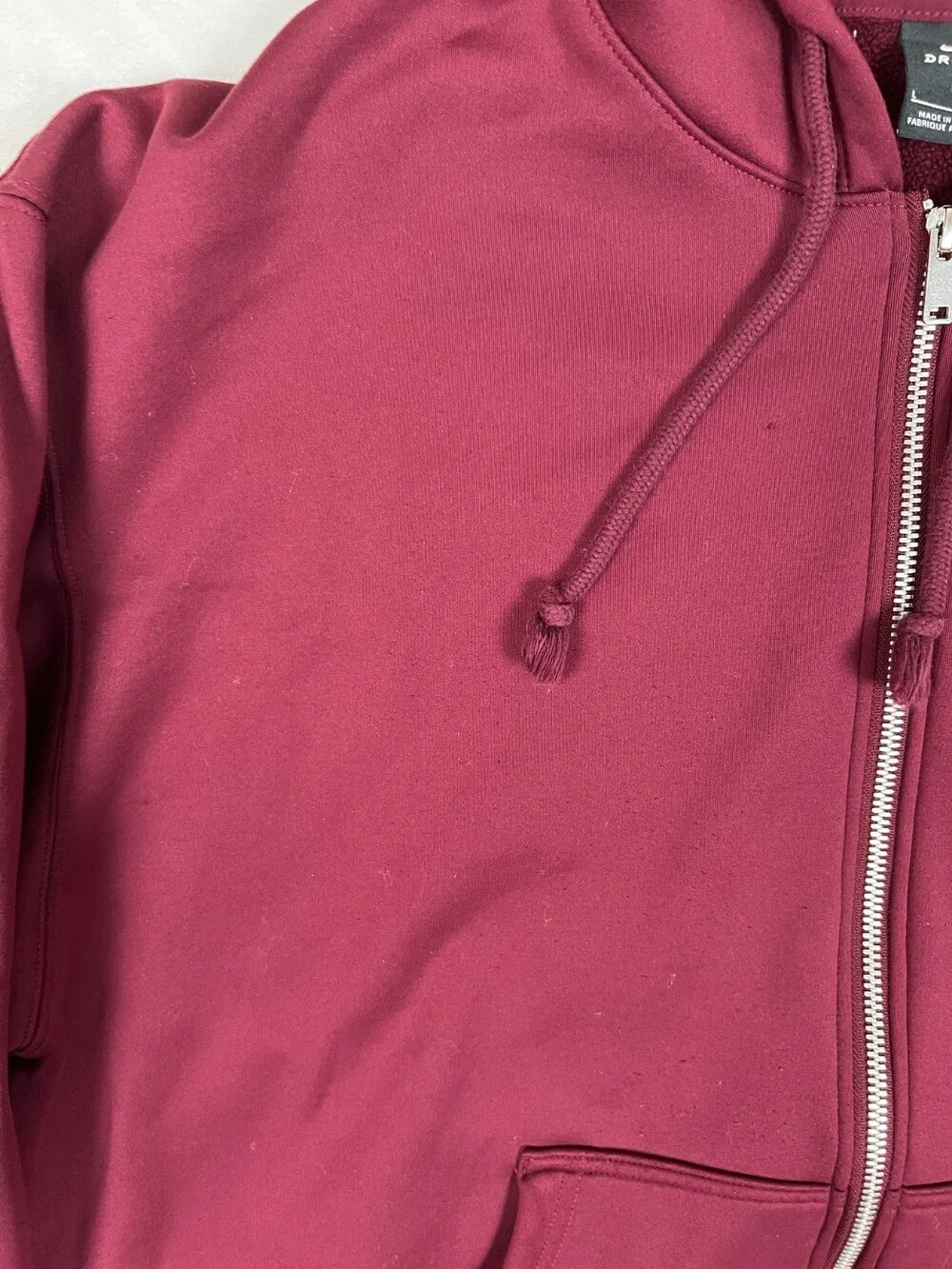 Vintage Nike Dr-Fit Full Zip Hoodie Sweatshirt Fleece Line Size L RedY2K Swoosh